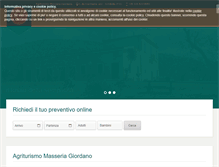 Tablet Screenshot of masseriagiordano.com